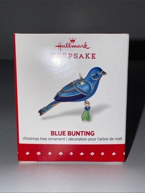 2015 Hallmark Keepsake Ornaments Beauty Of Birds Blue Bunting MINIATURE series